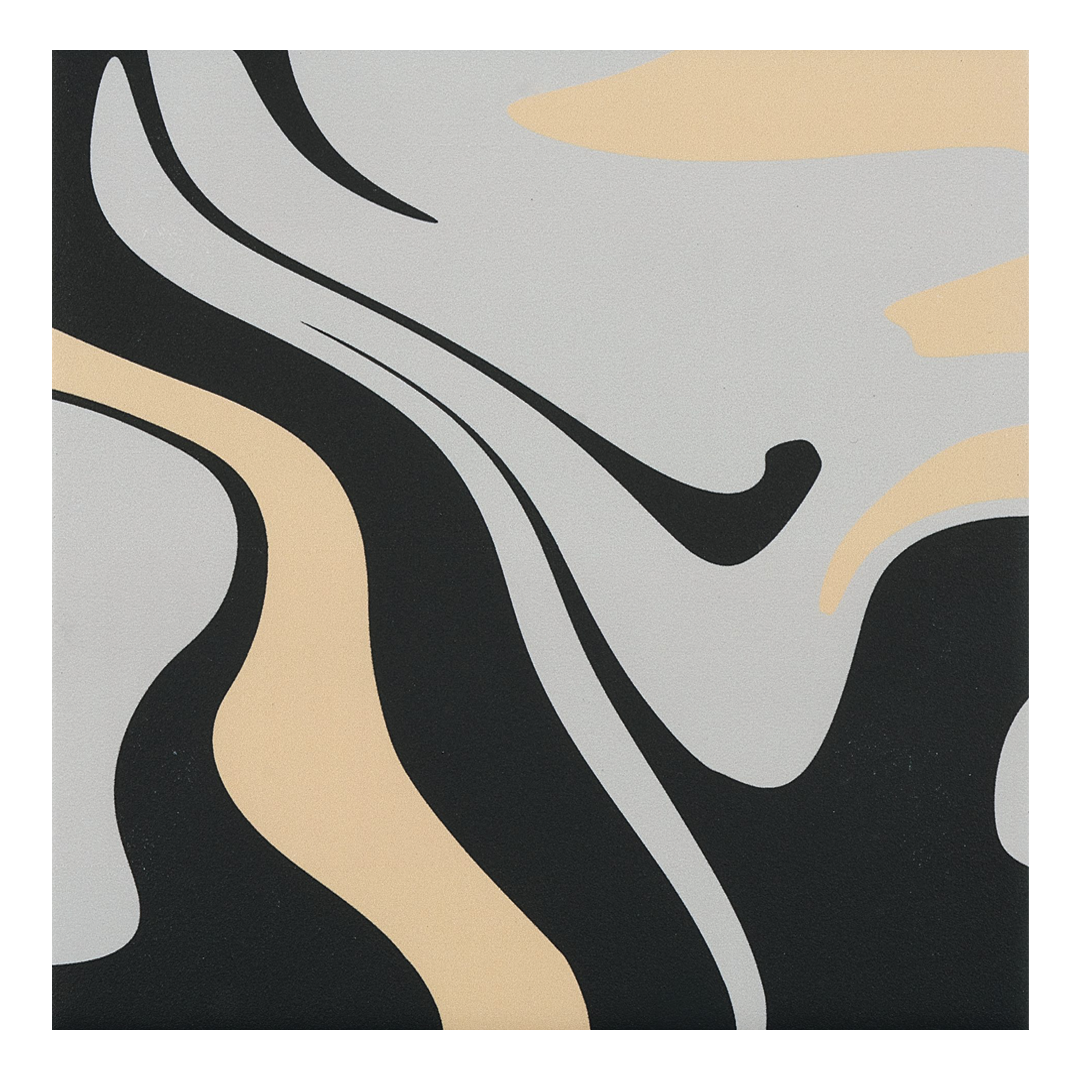 186x186mm Quintessenza Ceramiche - Fluid Black Coffee
