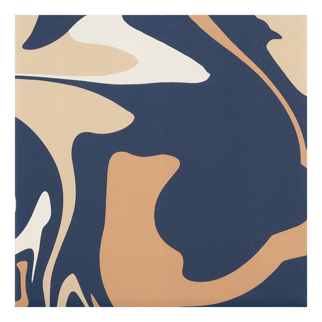 186x186mm Quintessenza Ceramiche - Fluid Blue Cappuccino