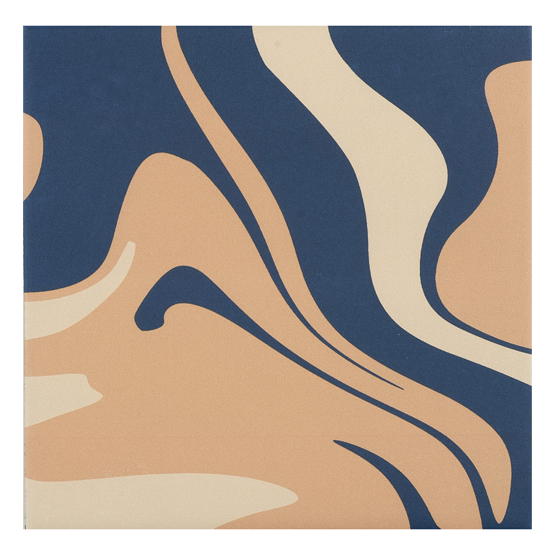 186x186mm Quintessenza Ceramiche - Fluid Blue Cappuccino