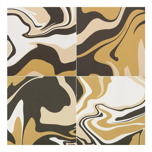 186x186mm Quintessenza Ceramiche - Fluid Choco Moka