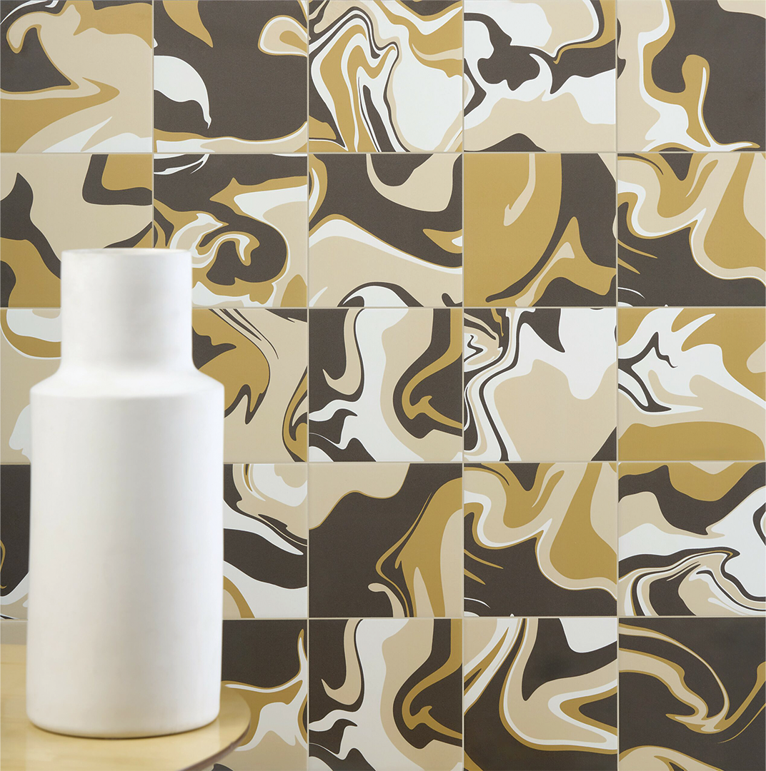 186x186mm Quintessenza Ceramiche - Fluid Choco Moka