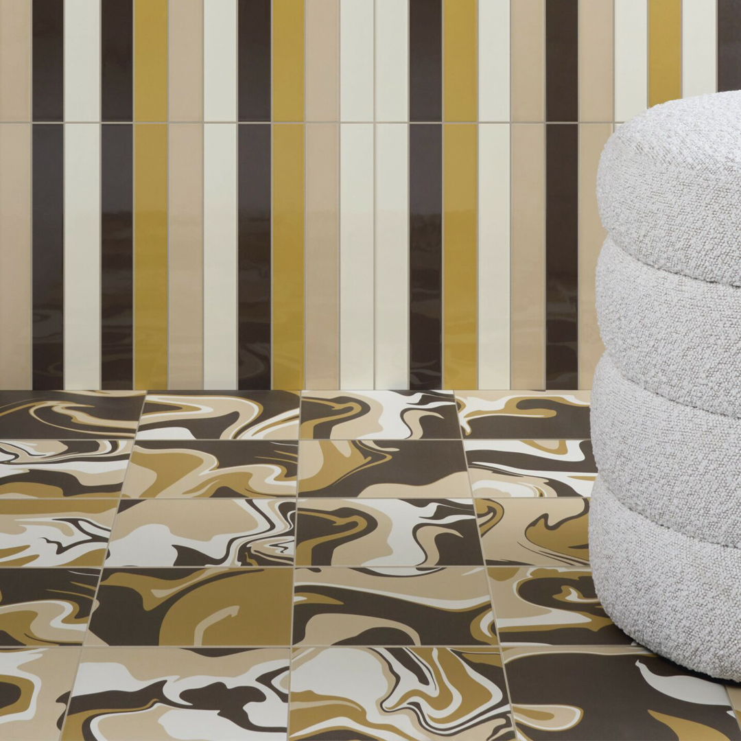 186x186mm Quintessenza Ceramiche - Fluid Choco Moka