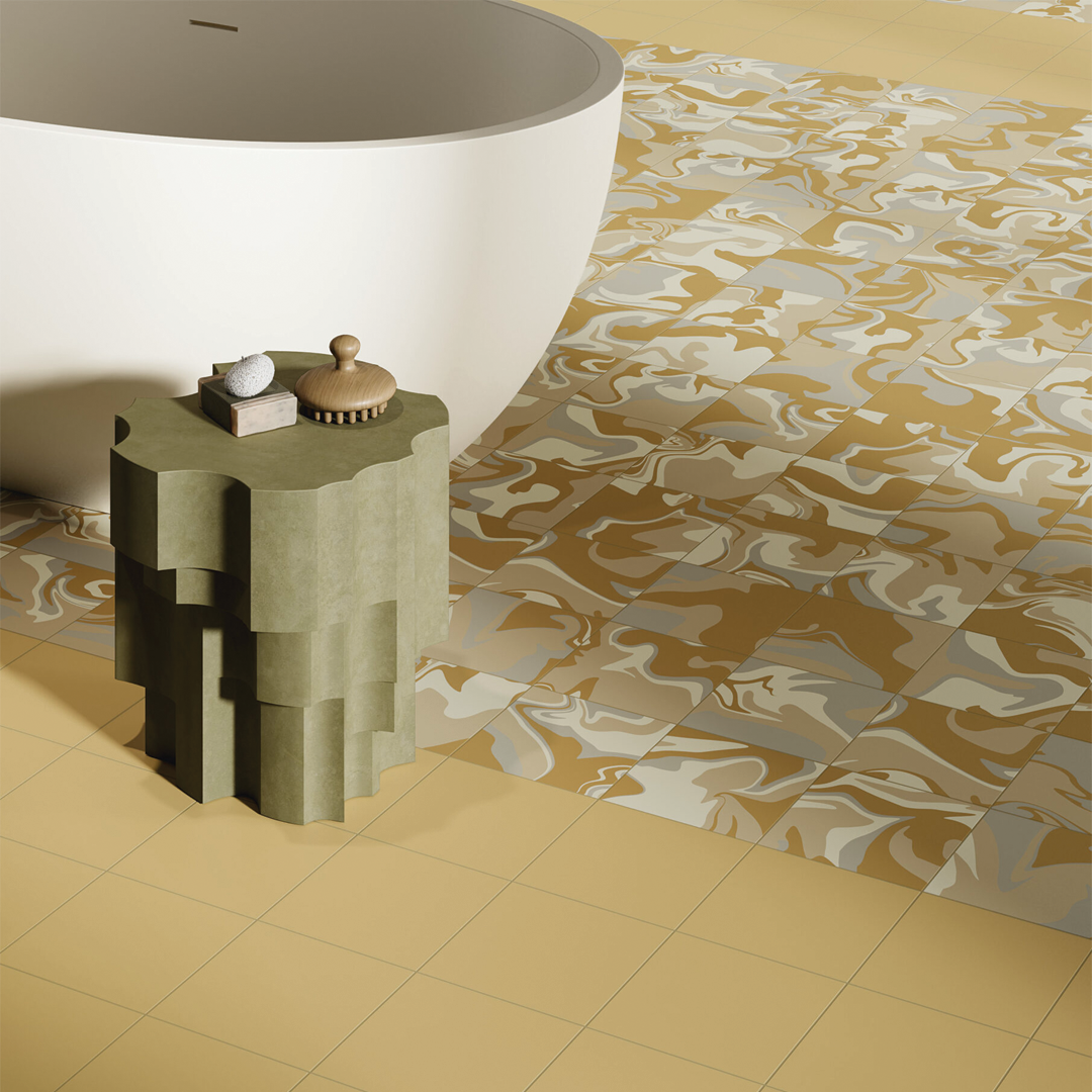 186x186mm Quintessenza Ceramiche - Fluid Honey Syrup