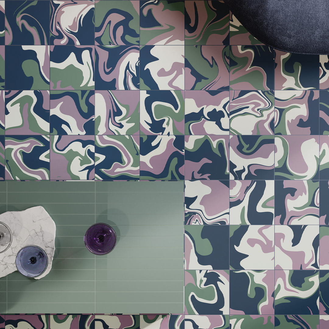 186x186mm Quintessenza Ceramiche - Fluid Mixology
