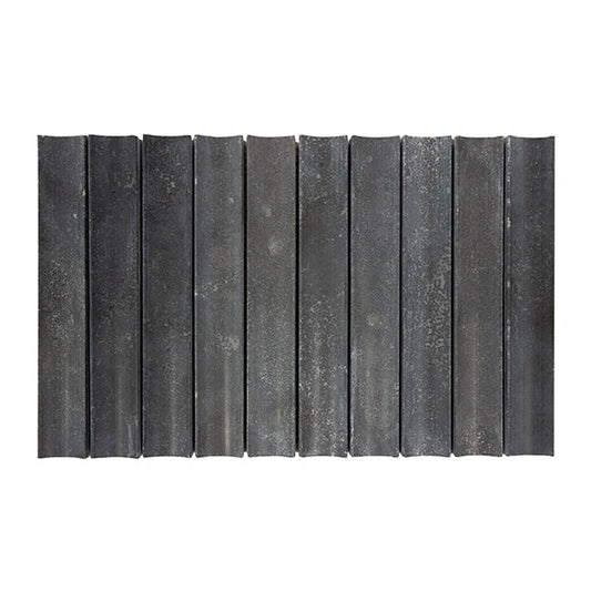 198x318mm EDS - Apollo Charcoal Limestone Honed Concave Tumbled Edge
