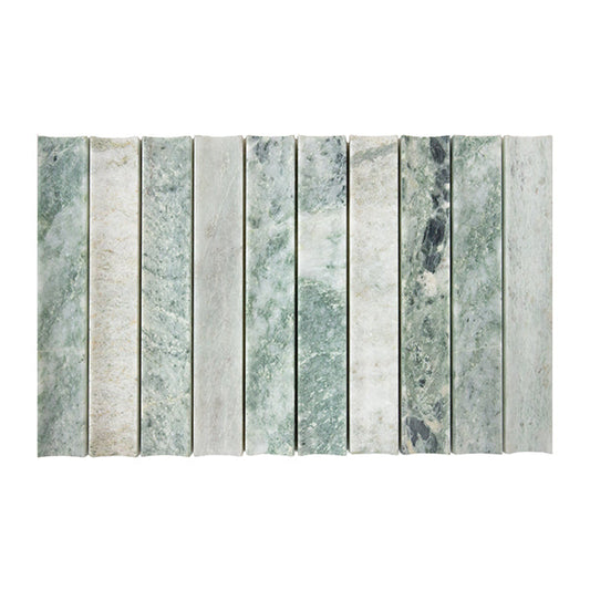 198x318mm EDS - Apollo Mint Marble Honed Concave Tumbled Edge