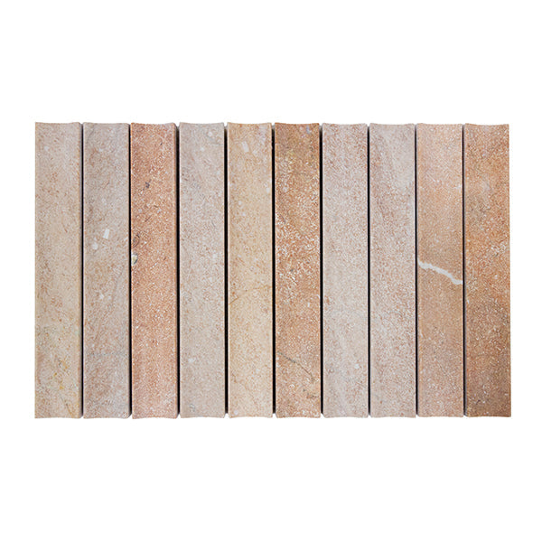 198x318mm EDS - Apollo Terra Marble Honed Concave Tumbled Edge