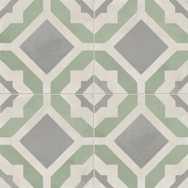200x200mm Marca Corona - Terra Art Geometrico Sabbia & Menta (SM)