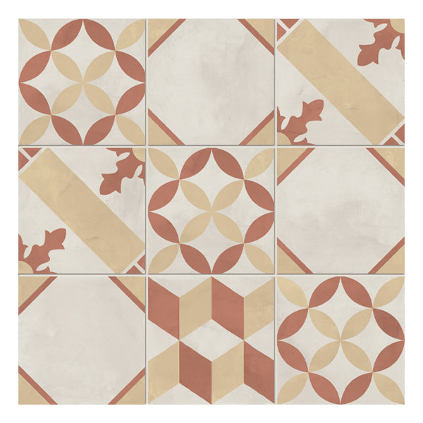200x200mm Marca Corona - Terra Art Mix Tramonto & Crema (TC)