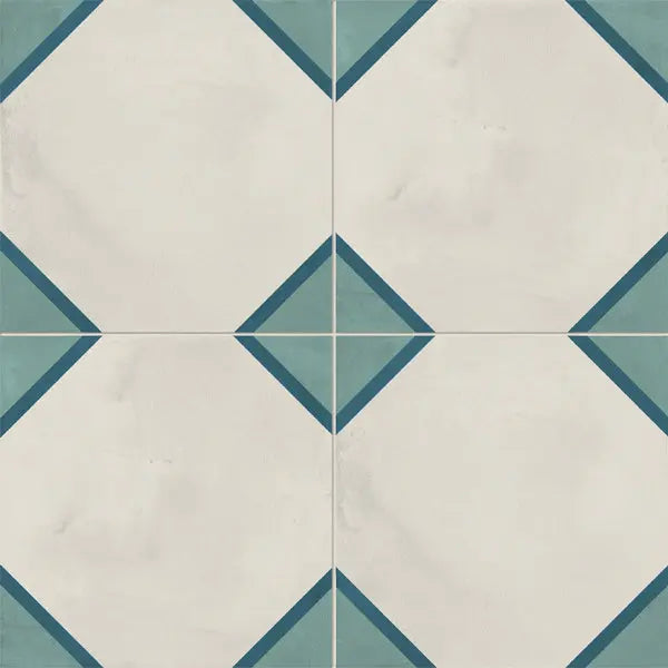 Elite Design Studio -  200x200mm Marca Corona - Terra Art Ottagono Oceano & Cielo (OC)