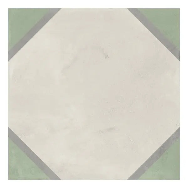 Elite Design Studio -  200x200mm Marca Corona - Terra Art Ottagono Sabbia & Menta (SM)