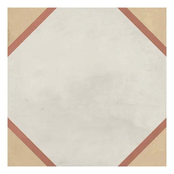 Elite Design Studio -  200x200mm Marca Corona - Terra Art Ottagono Tramonto & Crema (TC)