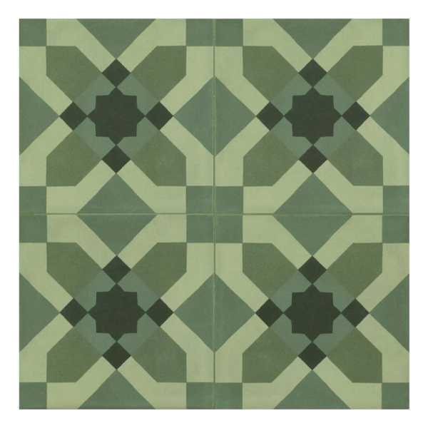 200x200mm Marazzi - D Segni Blend Tappeto 4 Verde Deco