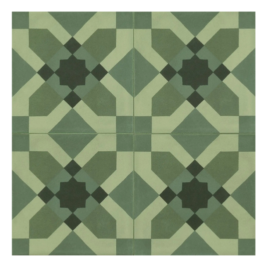 200x200mm Marazzi - D Segni Blend Tappeto 4 Verde Deco