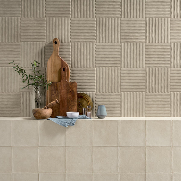 200x200mm Marca Corona - Terracreta Rilievo Argilla