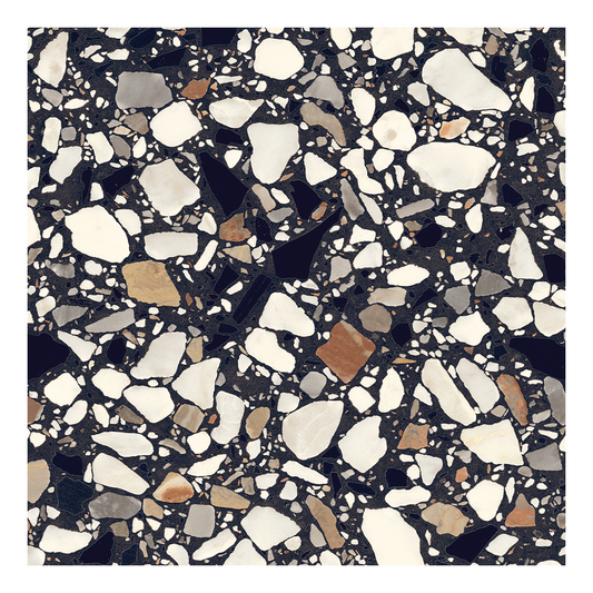 Elite Design Studio -  200x200mm Ceramica Del Conca - Frammenti Nero Macro