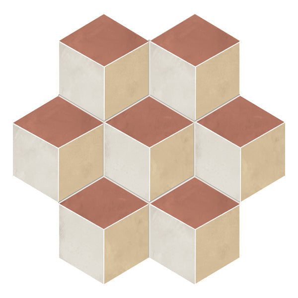 210x250mm Marca Corona - Terra Art Rombo Hex (ESA) Tramonto & Crema (TC)