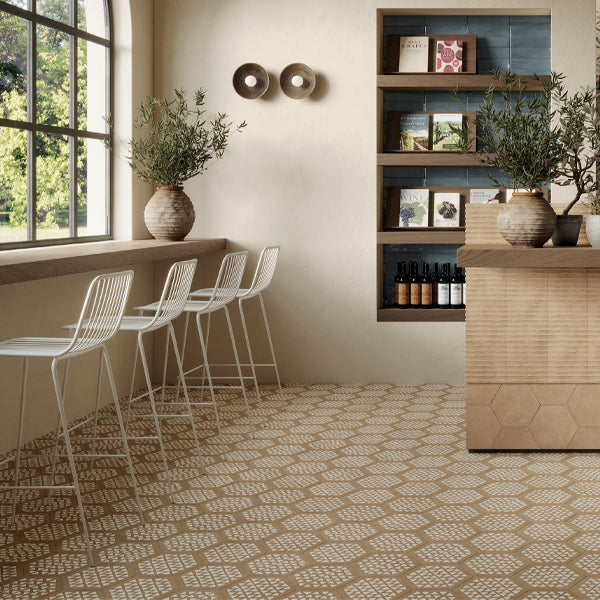 216x250mm Marca Corona - Terracreta Intarsio Chamotte Hex (ESA)