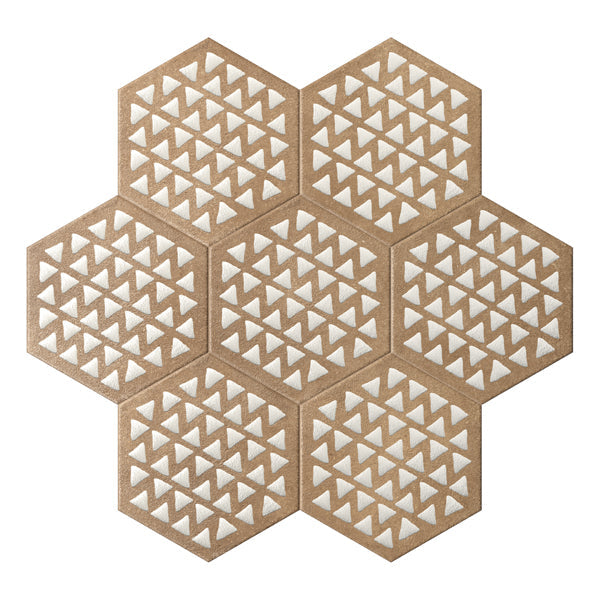 216x250mm Marca Corona - Terracreta Intarsio Chamotte Hex (ESA)
