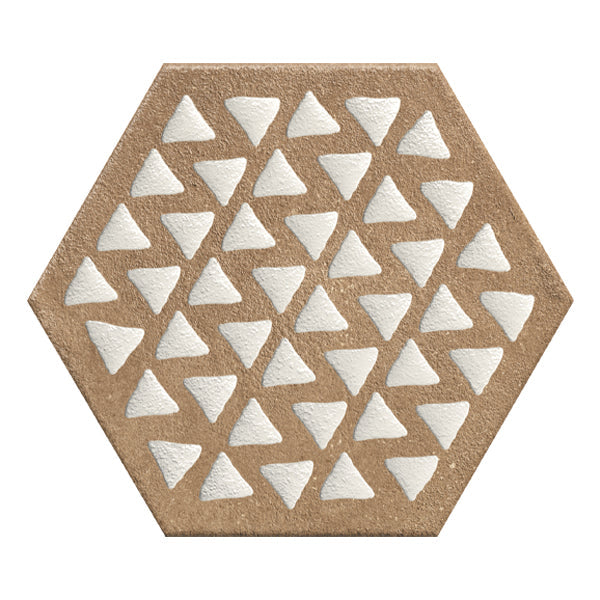 216x250mm Marca Corona - Terracreta Intarsio Chamotte Hex (ESA)