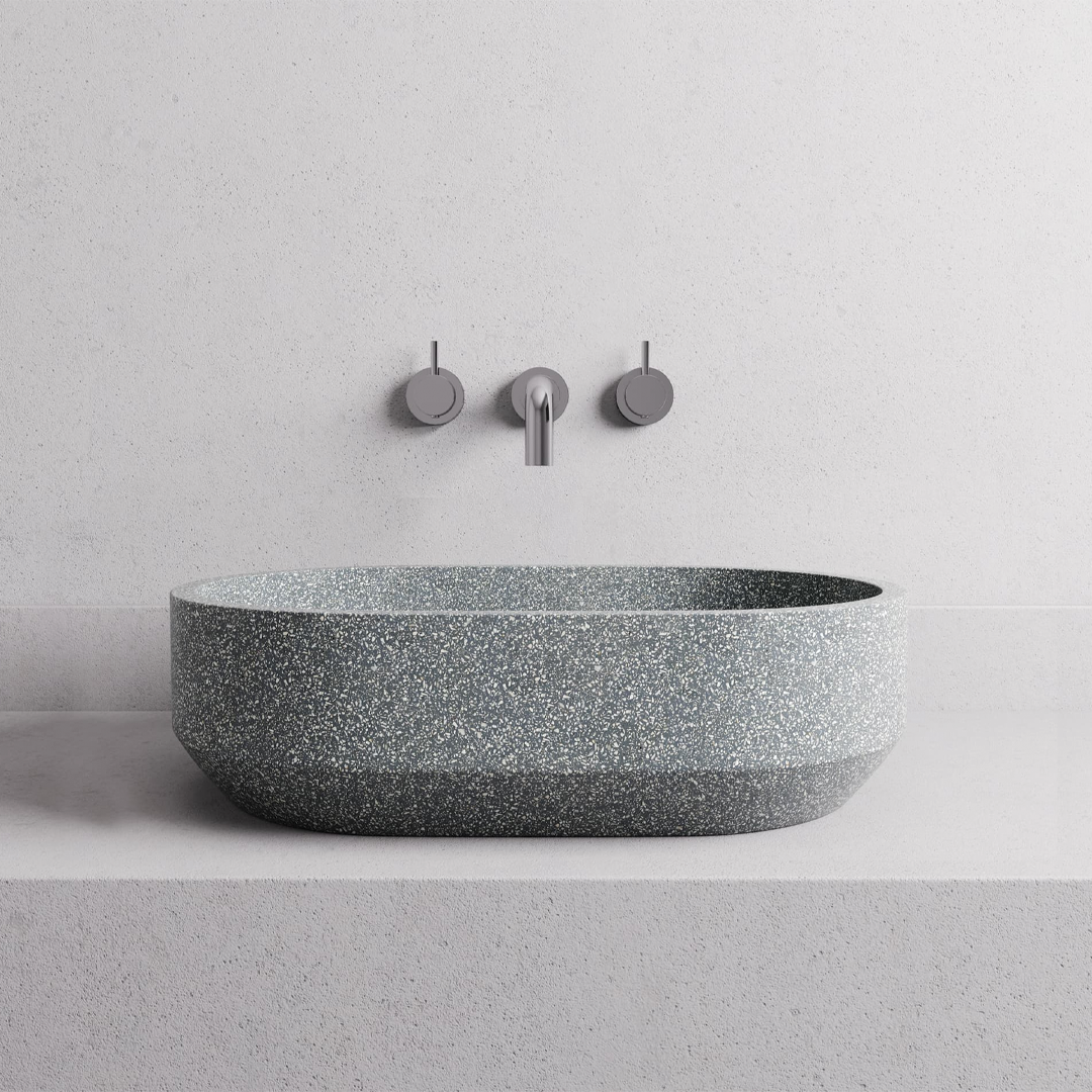295x450x145mm Madu Living - Eden Oval Small Basin Grey