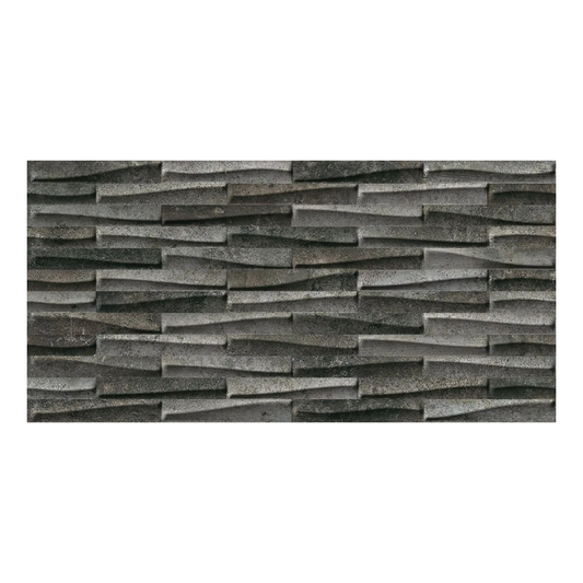 298x598mm Ceramiche Piemme - Castlestone Muretto Black
