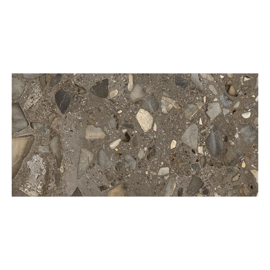 302x604mm Ceramica Fioranese - I Ciottoli Sassi Antracite Levigato