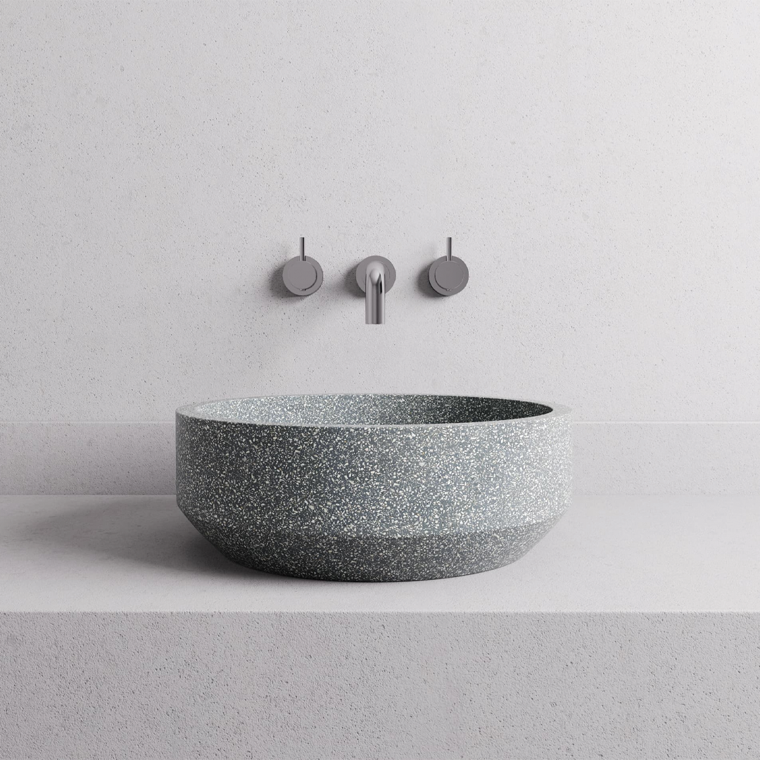 395x395x145mm Madu Living - Eden Round Basin Grey