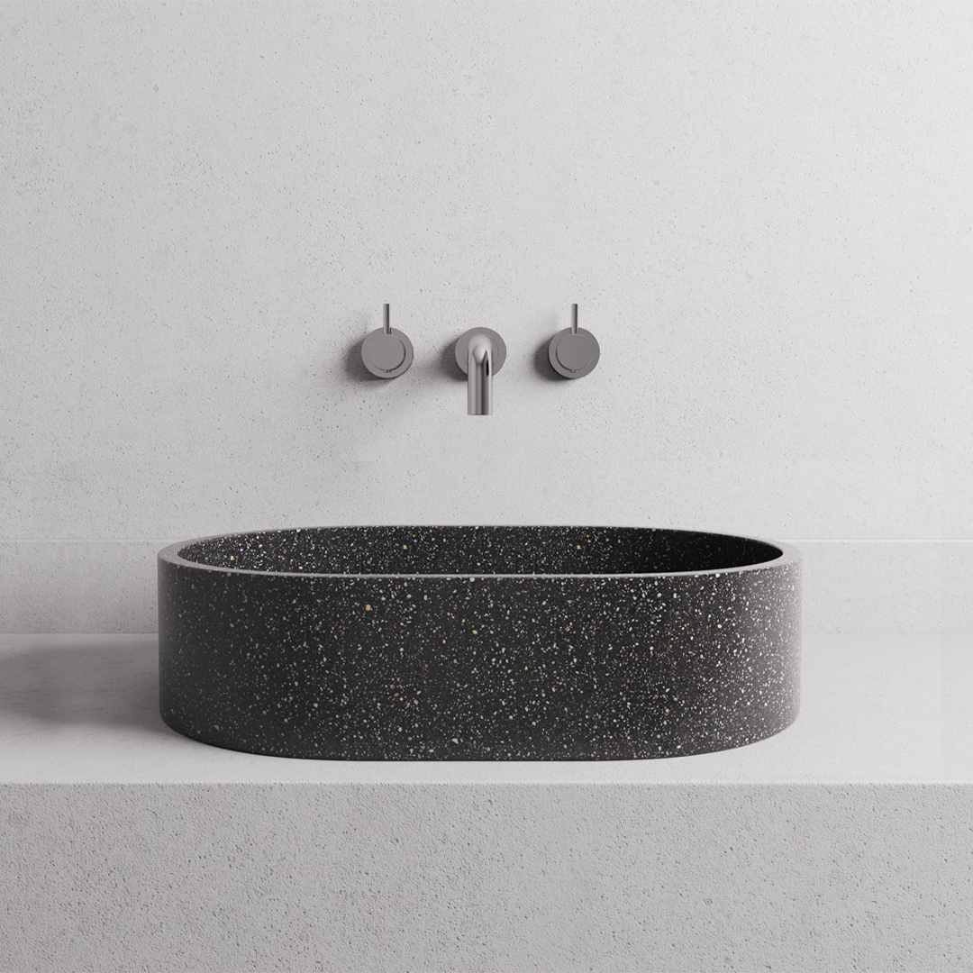 450x300x120mm Madu Living - Margo Small Basin Seamless Edge Black