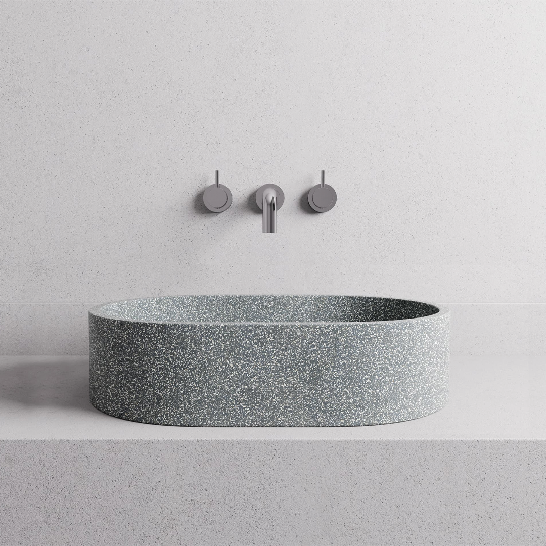 450x300x120mm Madu Living - Margo Small Basin Seamless Edge Grey