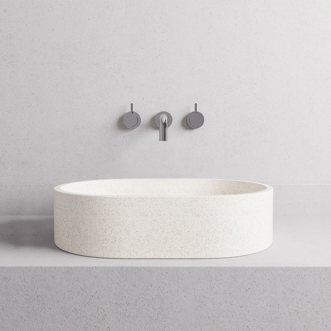 450x300x120mm Madu Living - Margo Small Basin Seamless Edge White