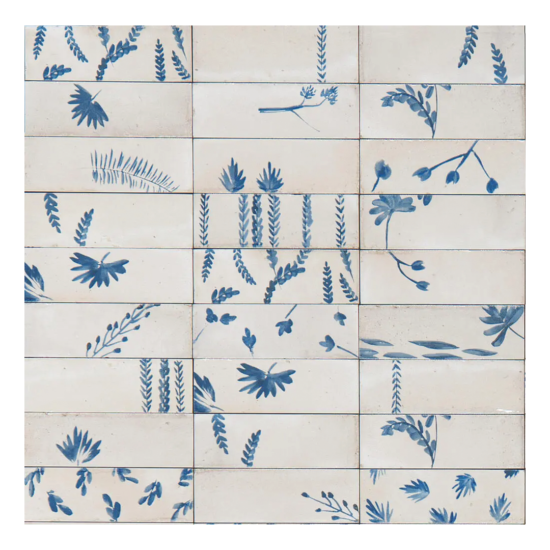 50x150mm Marazzi - Rice Natural Decoro Leaf Lux