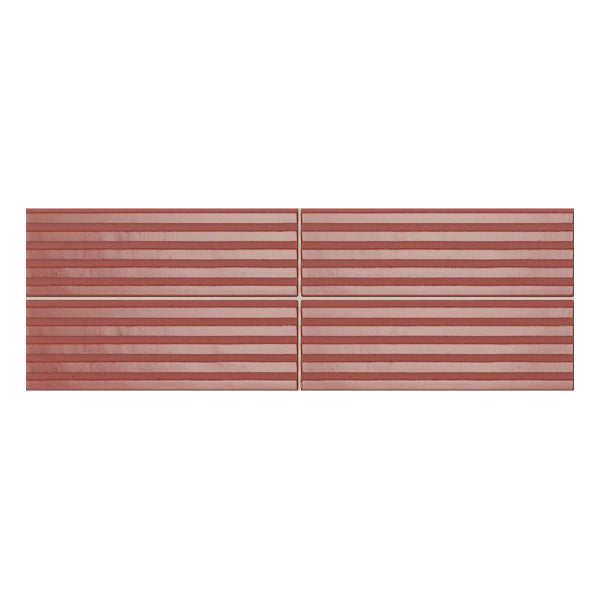 50x150mm Self Style - Mini Subway Coral (Stripes) Gloss