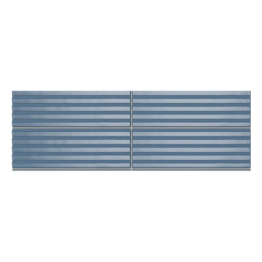 50x150mm Self Style - Mini Subway Denim (Stripes) Gloss