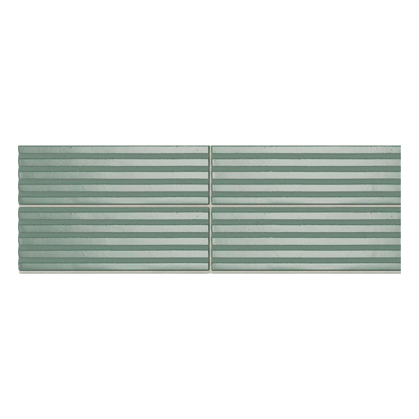 50x150mm Self Style - Mini Subway Green (Stripes) Gloss