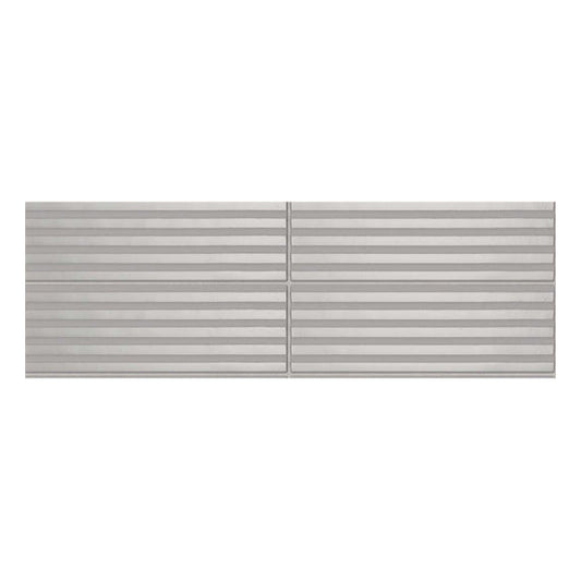 50x150mm Self Style - Mini Subway Grey (Stripes) Gloss