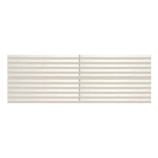 50x150mm Self Style - Mini Subway Off White (Stripes) Gloss