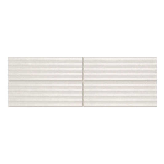 50x150mm Self Style - Mini Subway White (Stripes) Gloss