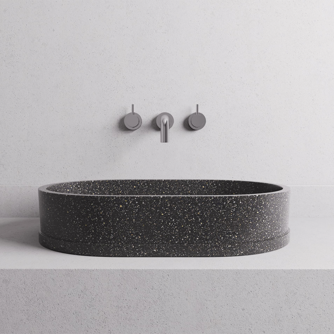 585x395x120mm Madu Living - Margo Large Basin Proud Edge Black