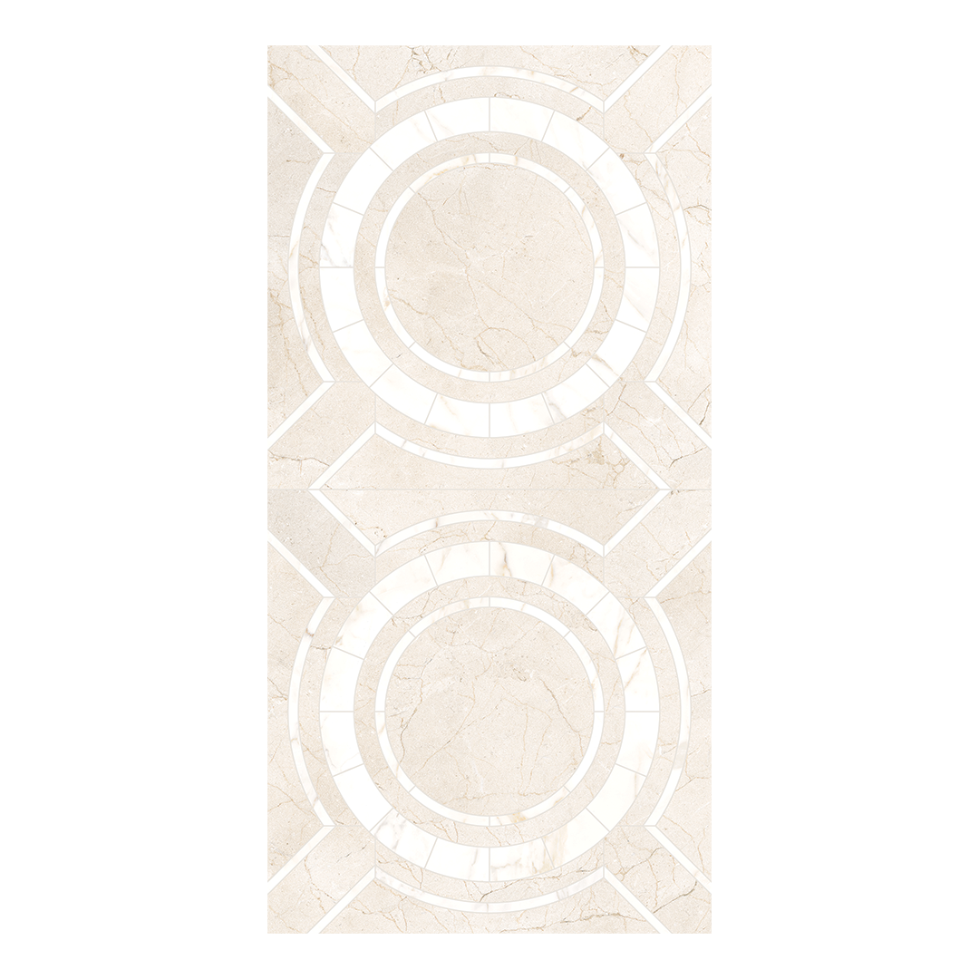600x1200mm Vallelunga Ceramica - Intarsi Warm Creta
