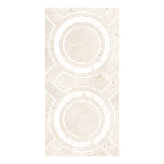 600x1200mm Vallelunga Ceramica - Intarsi Warm Creta
