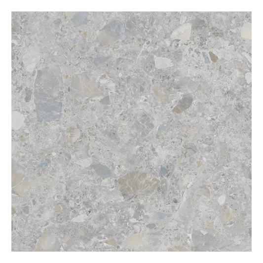 600x600mm Capucino Ceramics - Terrazzo Rock Grigio