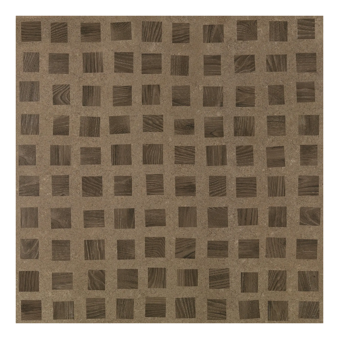 600x600mm Ceramiche Piemme - Bits & Pieces Peat Brown Quad