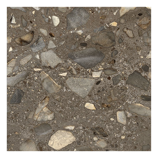 604x604mm Ceramica Fioranese - I Ciottoli Sassi Antracite Levigato