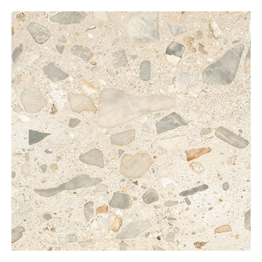 604x604mm Ceramica Fioranese - I Ciottoli Sassi Avorio