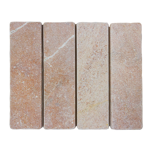 60x200mm EDS - Apollo Terra Marble Honed Bricks Tumbled Edge