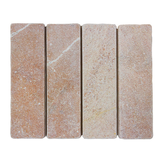 60x200mm EDS - Apollo Terra Marble Honed Bricks Tumbled Edge