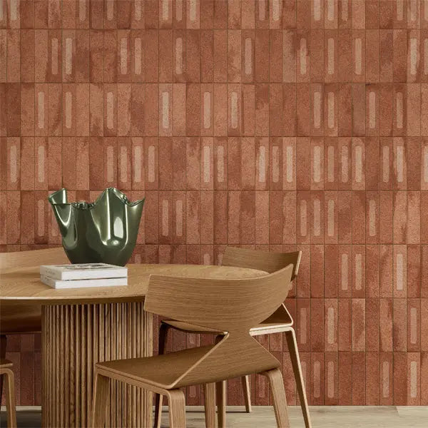 Elite Design Studio -  60x240mm Marca Corona - Miniature Fornace Formella Rosso Mattone