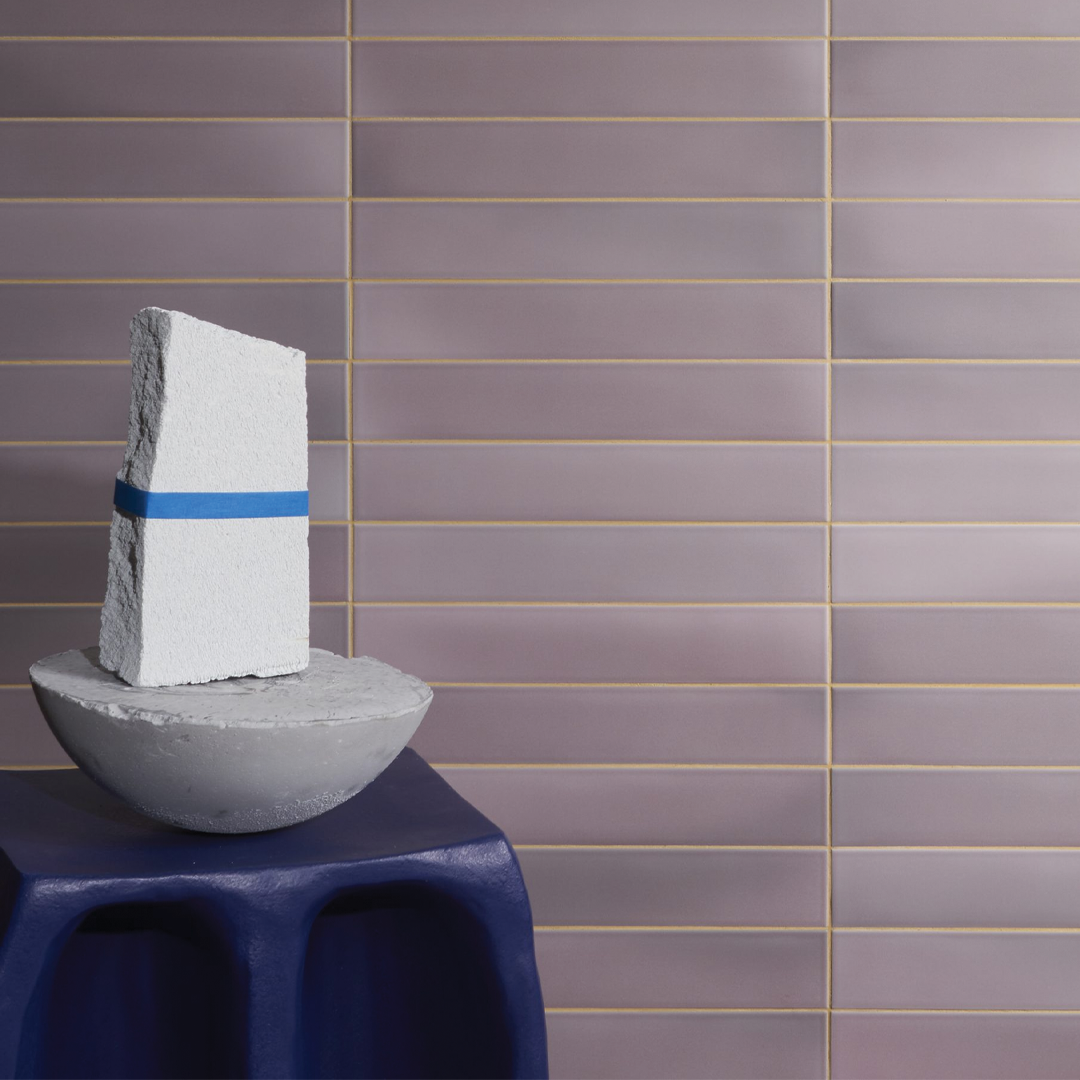60x370mm Quintessenza Ceramiche - Pigmento Field Malva