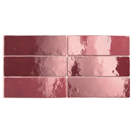 65x200mm Equipe Ceramicas - Artisan Burgundy